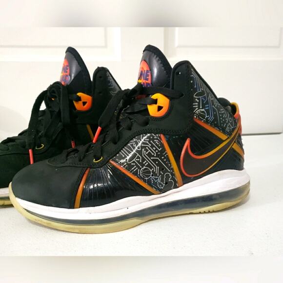 Nike Lebron VIII QS "Space Jam A New Legacy" Men's Shoes Black-White-Multi-color - Picture 2 of 16